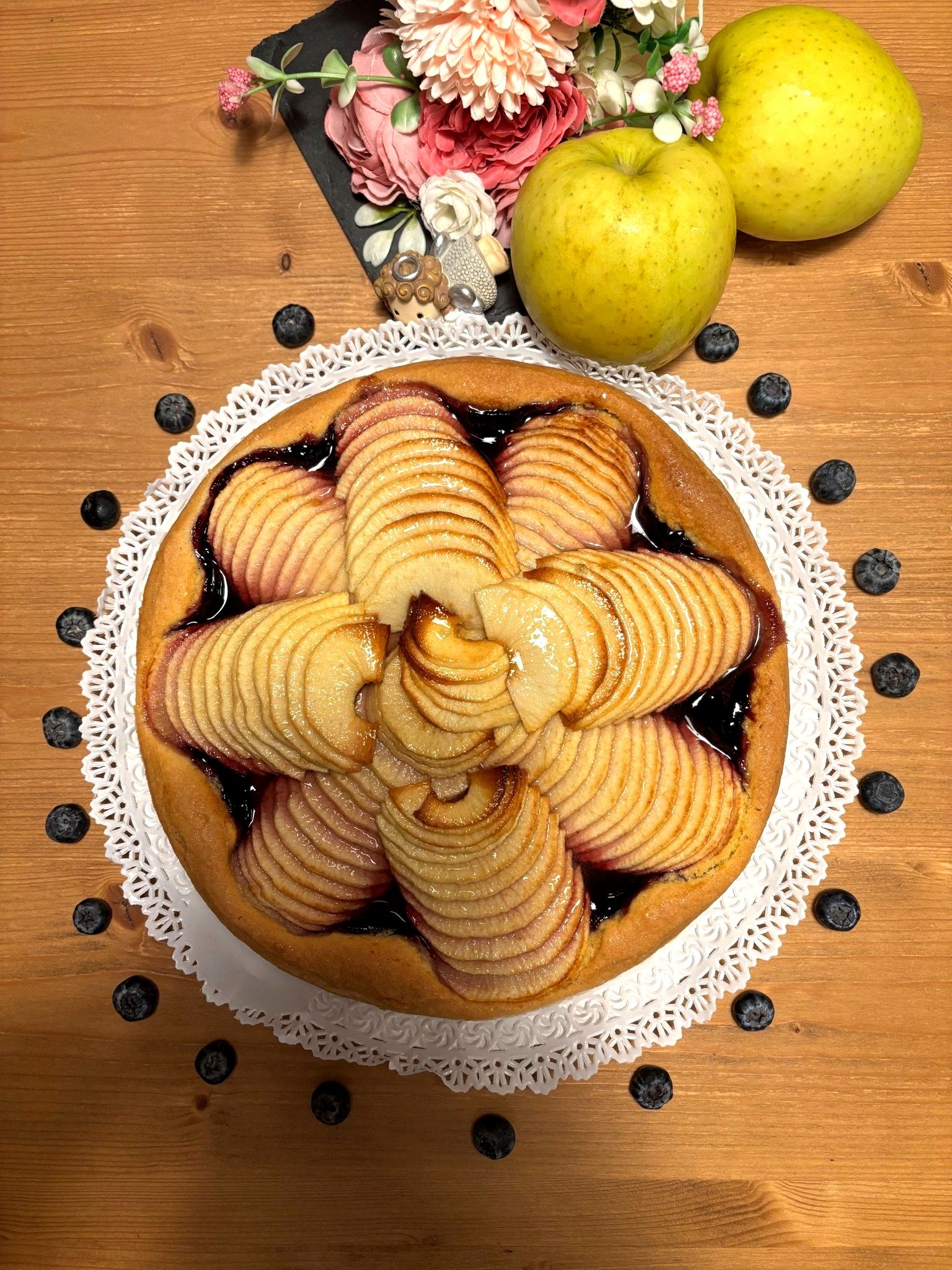 Torta Mele e Mirtilli artigianale